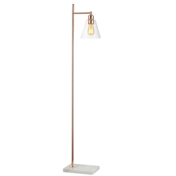 Lorena 55" Modern Glam Metal/Marble LED Floor Lamp - JONATHAN Y